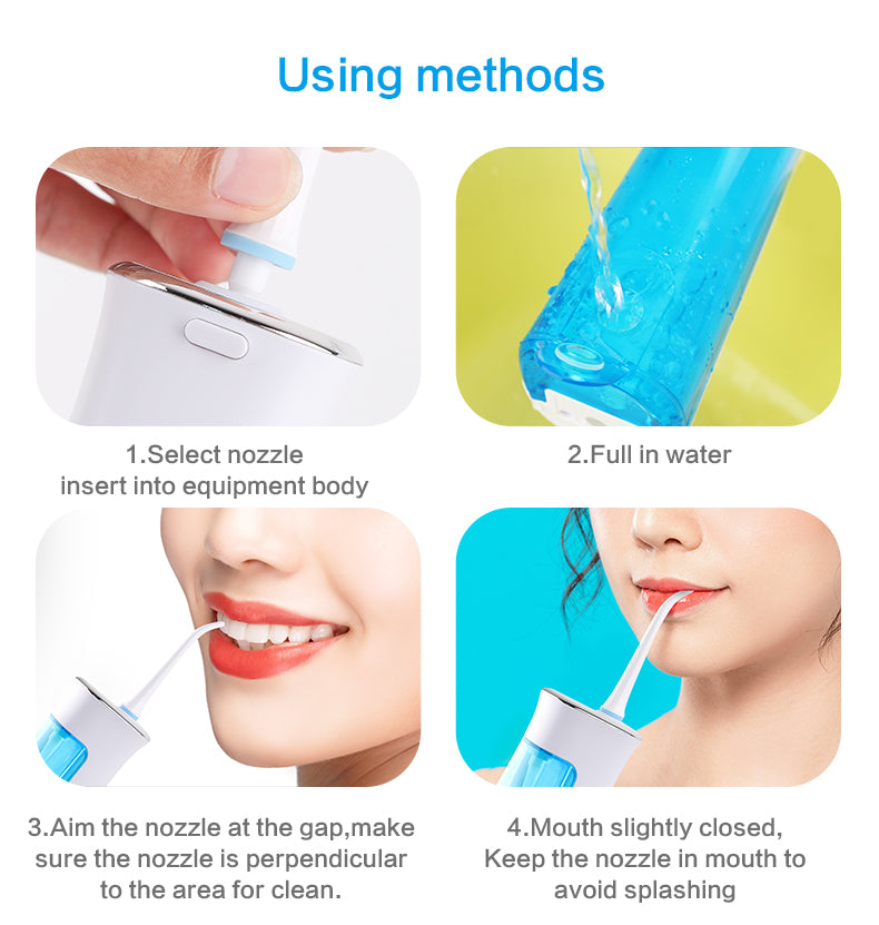 SGW01A Smart Oral Flushing Device with High Frequency Water Pulse 360°Roating Nozzle