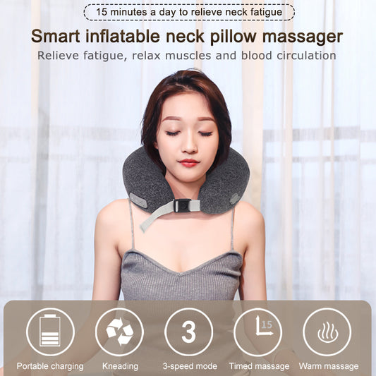 Smart Inflatable Neck Pillow Massger