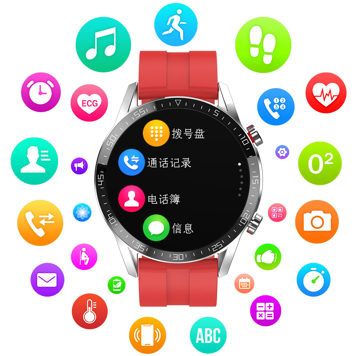 SG13 Fitness Tracker Smart Watch Fashionable IP68 waterproof High-end smart watch, up to IP68 level(1.5m deep water for 30mins),Heart rate,Bluetooth call