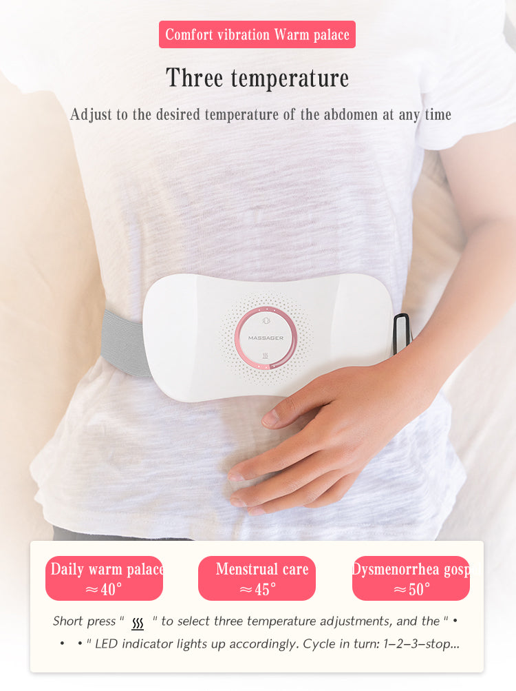 Comfort Vibration Warm Palace Stomach Belly and Waist Protection Massage