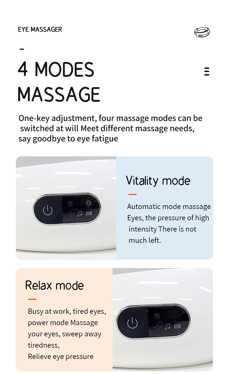 SG05 Smart Massager Eye Massager with 9D three-layer airbag cyclic kneading Heating System Bluetooth Music