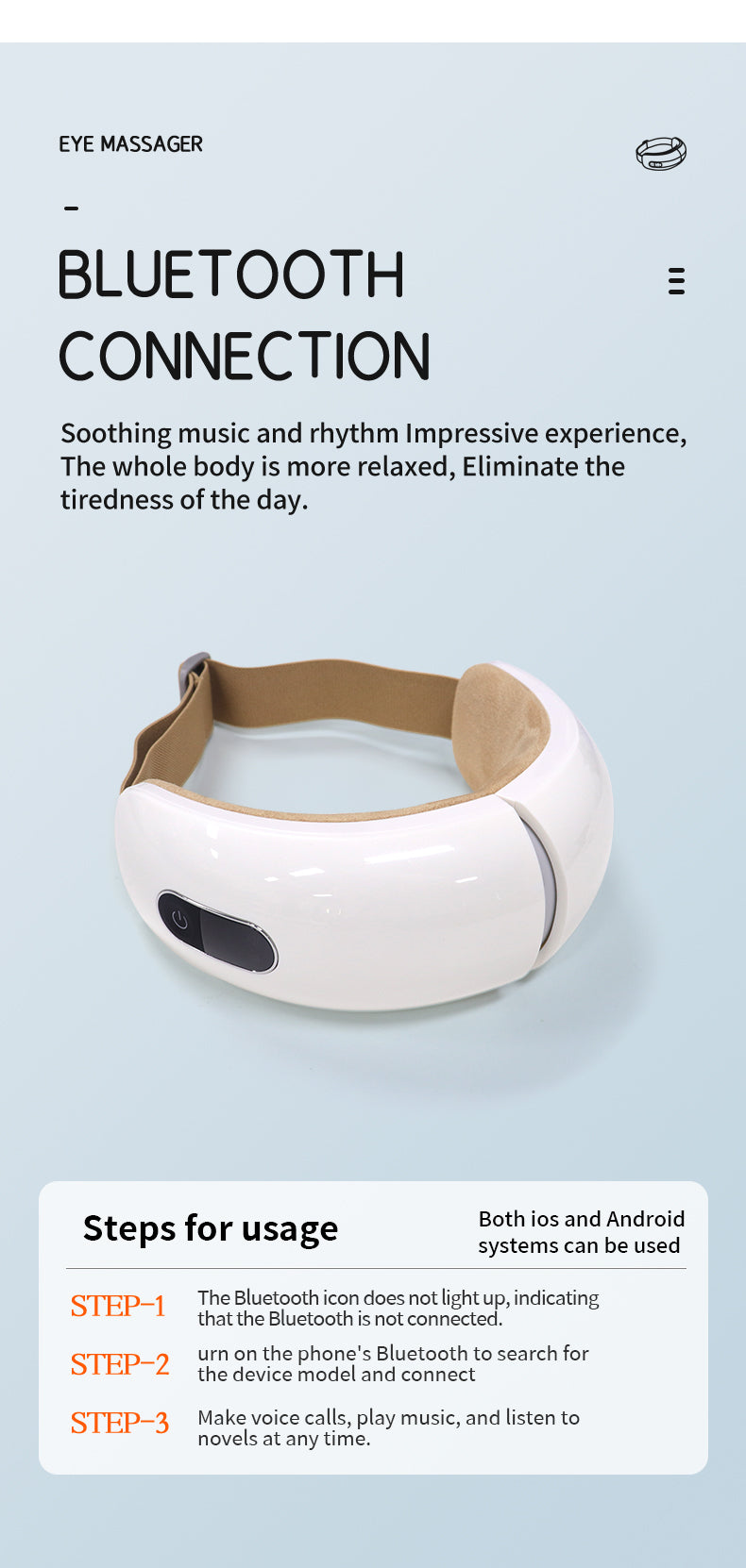 SG05 Smart Massager Eye Massager with 9D three-layer airbag cyclic kneading Heating System Bluetooth Music