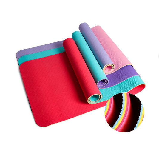 TPE Three Colors Yoga Mat 