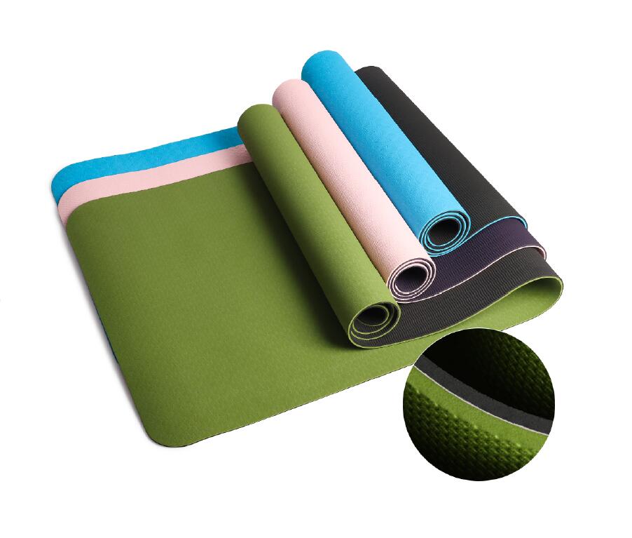 TPE Two-Color Mesh Fit Yoga Mat